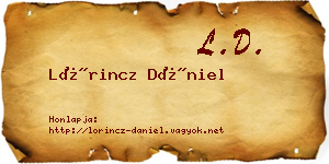 Lőrincz Dániel névjegykártya